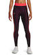Under Armour HeatGear® Branded Waistband Women's Long Training Legging High Waisted Burgundy