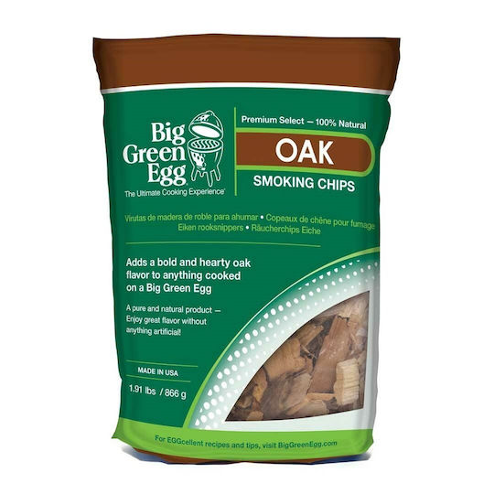 Big Green Egg Chips din Lemn Chipsuri pentru Fumat la Grătar cu Aromă Stejar 2.9lt 1buc