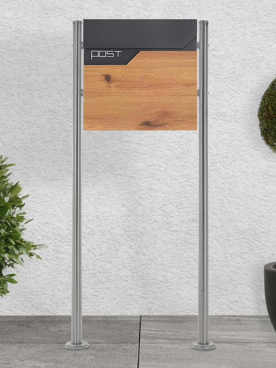 ML-Design Cutie Poștală pentru Exterior Inox în Culoarea Gri 37x37x11cm
