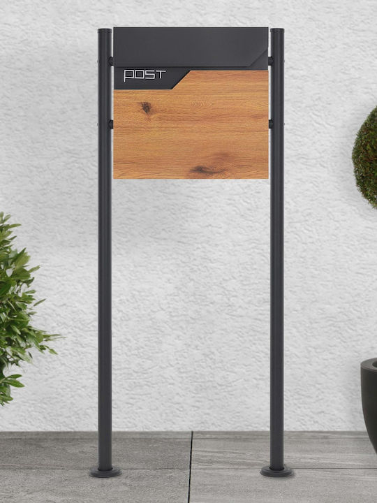 ML-Design Външна Пощенска Кутия Inox в Сив Цвят 37x37x11см