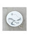 Synchronia Round Ceramic White Coaster