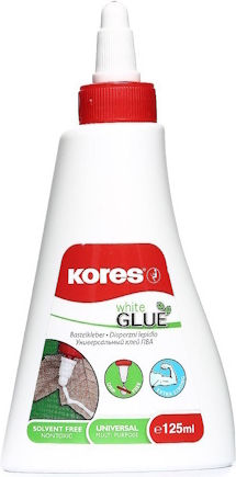 Kores Υγρή Κόλλα για Χειροτεχνίες 125ml Λευκή