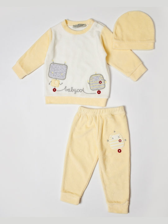 Εβίτα Kids Sweatpants Set Yellow 2pcs