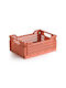 La Redoute Interieurs Dekorativer Korb Kunststoff mit Griffen Orange 34x24cm