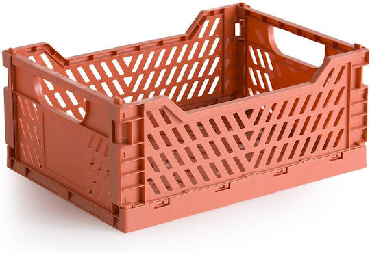 La Redoute Interieurs Dekorativer Korb Kunststoff mit Griffen Orange 34x24cm