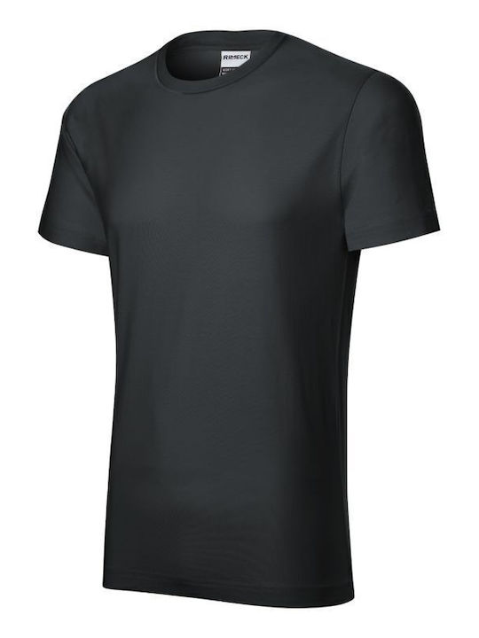 Rimeck Ανδρικό Διαφημιστικό T-shirt Κοντομάνικο σε Γκρι Χρώμα