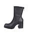 Tamaris Leather Women's Ankle Boots with High Heel Black