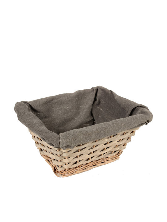 TnS Καλάθι Ψωμιού από Bamboo Γκρι 22x16x11cm