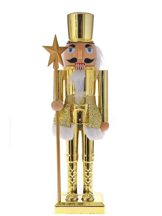 Iliadis Soldat Weihnachts-Nussknacker Gold aus Kunststoff