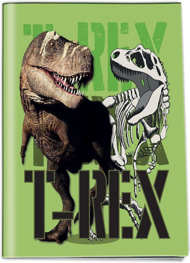 Graffiti Notebook Ruled B5 50 Sheets Dinosaur Green 1pcs