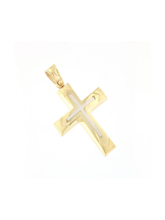 Anorado Men's Gold Cross 14K