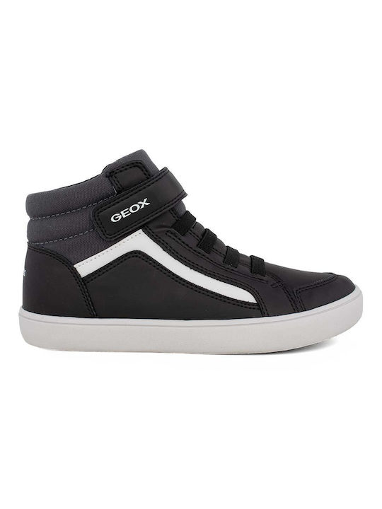 Geox Παιδικά Sneakers High Gisli Ανατομικά Μαύρα