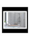 Kleankin Rechteckiger Badezimmerspiegel LED aus Metall 80x60cm