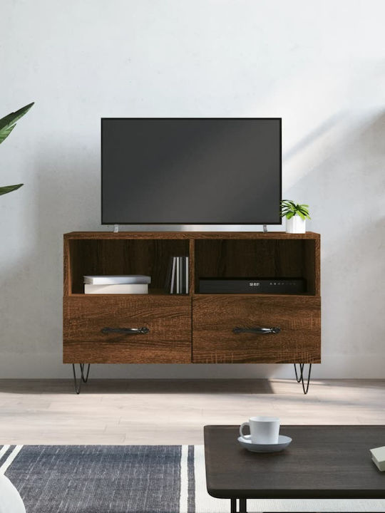 Particle Board TV Furniture with Drawers Walnut...