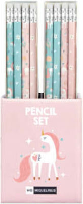 Miquelrius Pencil Set with Eraser 4pcs (Μiscellaneous Designs/Colors)