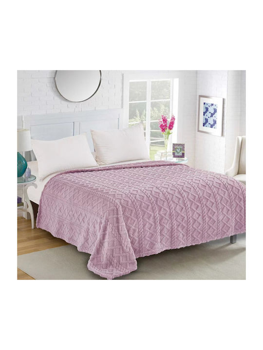 Silk Fashion Κουβέρτα Fleece Μονή 160x220εκ. Λιλά 5206978073052