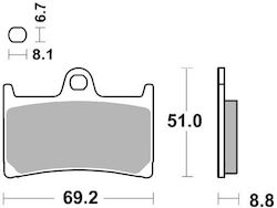SBS Τακάκια Μοτοσυκλέτας για Yamaha TT / T-MAX 500 / T-Max 530 SBS Τακάκια Μοτοσυκλέτας για Yamaha TT / T-MAX 500 / T-Max 530