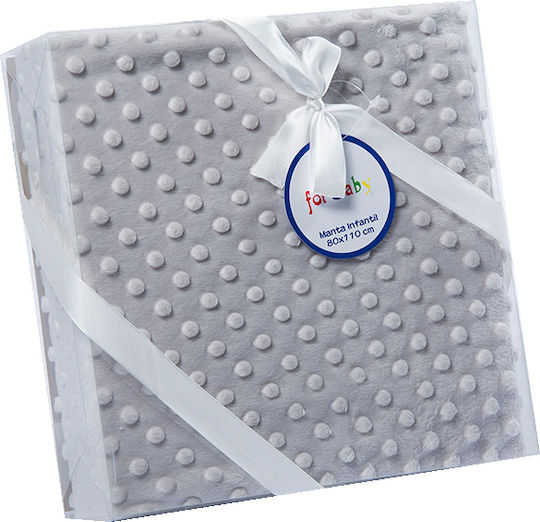 Gamberritos Kids Decke Wickeltücher für Kinderzimmer Vlies Gray 80x110cm