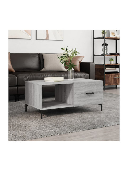 Rectangular Wooden Coffee Table Gray L90xW50xH40cm