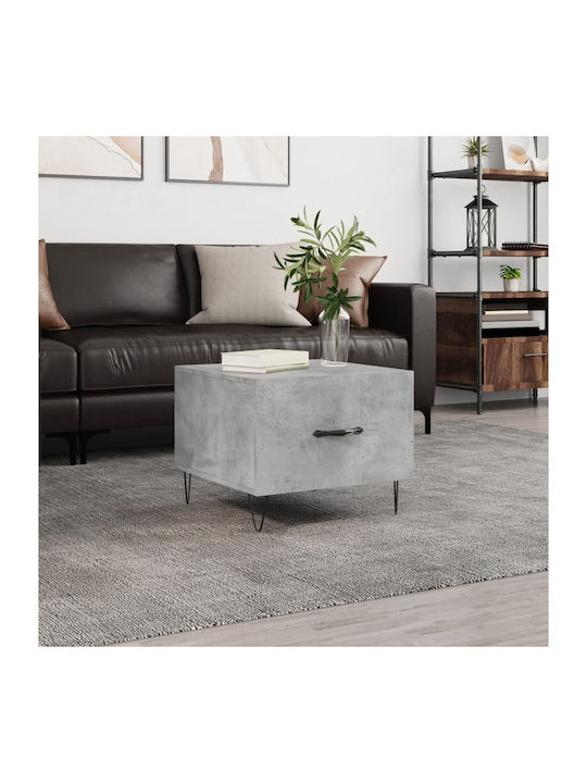 Square Wooden Side Table Gray L50xW50xH40cm