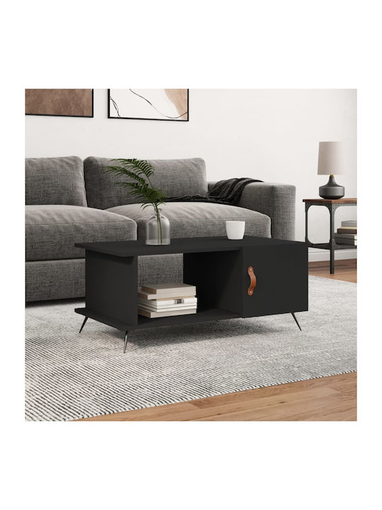 Rectangular Wooden Coffee Table Black L90xW50xH...