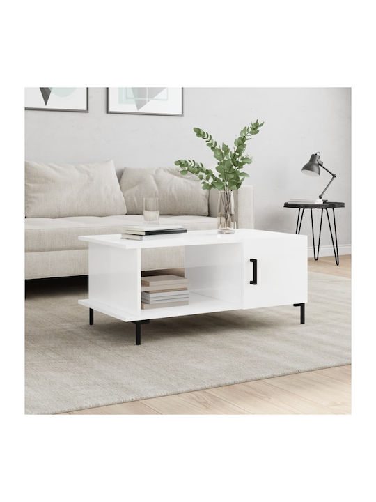 Rectangular Wooden Coffee Table White L90xW50xH...