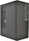Powertech PT-1101 Mini Tower Κουτί Υπολογιστή Μαύρο