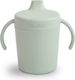 Mushie Baby Cup with Handles and Straw made of Plastic Green 230ml for 6m+m+