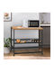 Rectangular Side Table Mulligan Wooden Brown L80xW40xH80cm