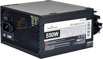 Powertech PT-1102 550W Black Computer Power Supply Full Wired