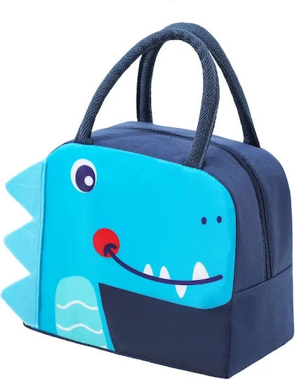 Baby Wise Dino School Insulated Hand Lunch Bag Blue Dinosaurs 19 x 14 x 19cm