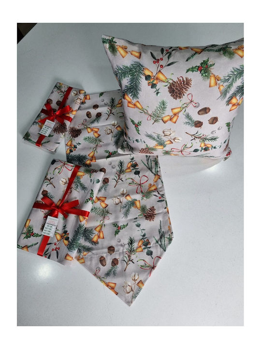 Homestyle Weihnachtlich Tischtuch Läufer Stoff Gray L40xB170cm.