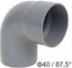 Palaplast Γωνία Съединител за тръби PVC Мъж/жена 40мм 7211/0040