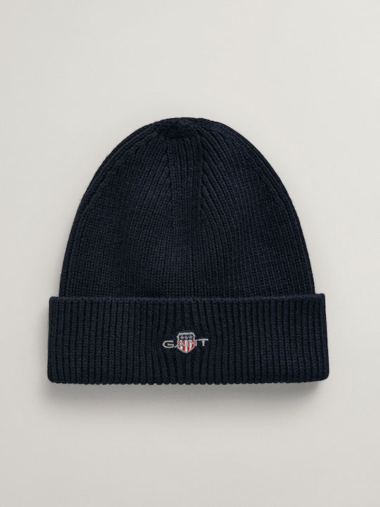 Gant Shield Beanie Unisex Σκούφος Πλεκτός σε Navy Μπλε χρώμα