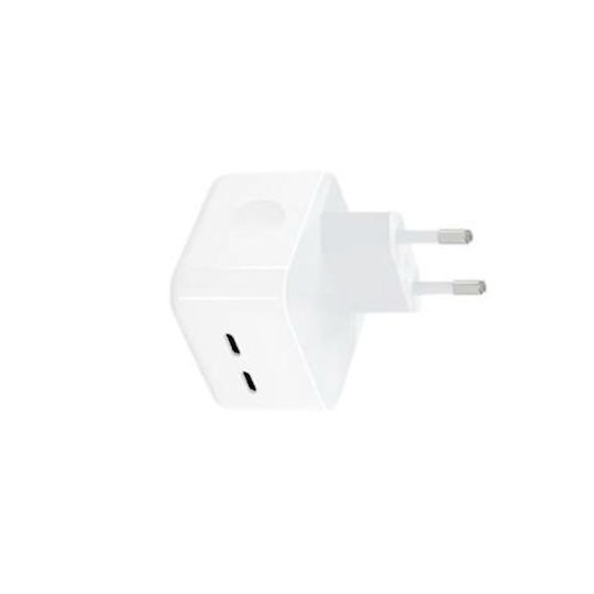 Technovo Încărcător Fără Cablu cu 2 Porturi USB-C 50W Livrarea energiei Albς (TN-C100)