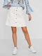 Noisy May Denim High Waist Mini Skirt in White color