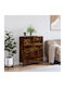 Wooden Chest of Drawers with 3 Drawers 69.5x34x90cm