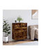 Wooden Chest of Drawers with 3 Drawers 69.5x34x90cm
