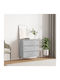 Comoda pentru Dormitor cu 3 sertare Gri 60x35x70buc