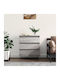 Wooden Bedroom Chest of Drawers with 3 Drawers 60x35x70cm