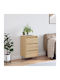 Wooden Chest of Drawers with 3 Drawers 40x35x70cm