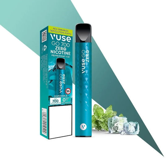 Vuse Go Ηλεκτρονικό Τσιγάρο μιας Χρήσης 700 Εισπνοών Peppermint χωρίς  Νικοτίνη 2ml Πράσινο 20898