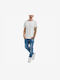 Hines Herren Jeanshose Elastisch mit Slim Passform Blau