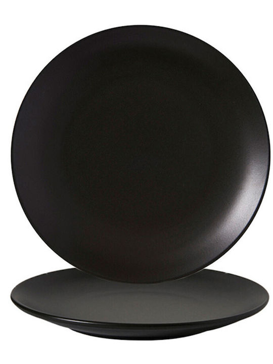 Güral Porselen Bodrum Πιάτο Ρηχό από Πορσελάνη Matt Black με Διάμετρο 17cm
