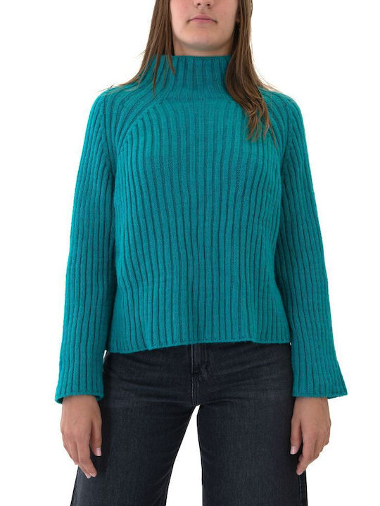Black & Black Women's Long Sleeve Sweater Green