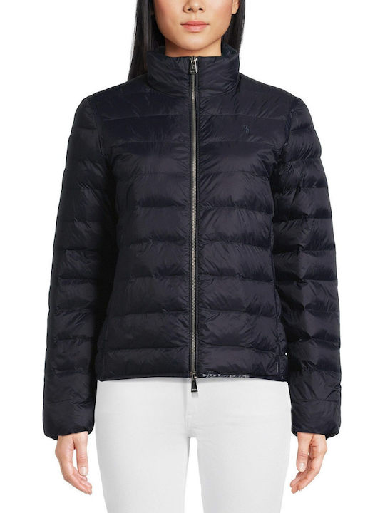 Ralph Lauren Women's Short Puffer Jacket Waterproof for Spring or Autumn Blue