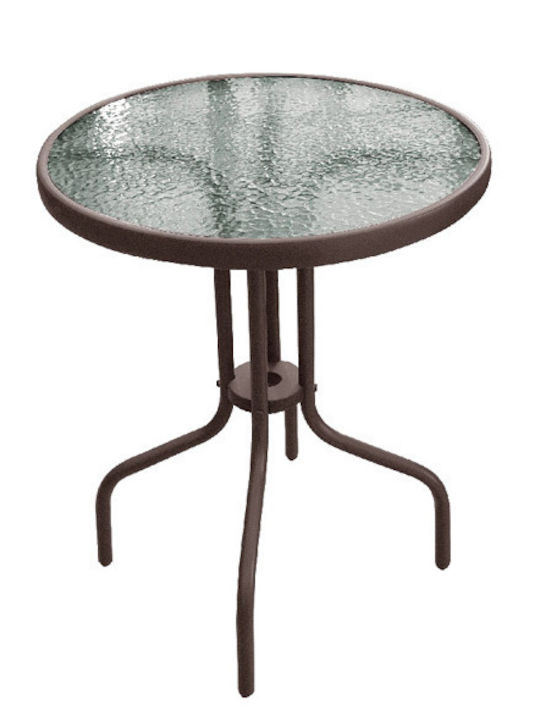 Tisch für kleine Außenbereiche Stabil Braun 60x60x70cm