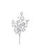 Iliadis Artificial Decorative Branch ΦΥΛΛΑ Silver 40cm 1pcs