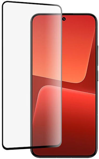 frame 5D 0.3mm Adeziv complet Full Face Tempered Glass Negru (Xiaomi 13)