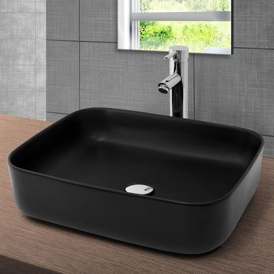ML-Design Countertop Sink Ceramic 51x40.5x13.5cm Black